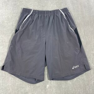 Asics Mens Medium Gray Running Shorts Athletic Lightweight